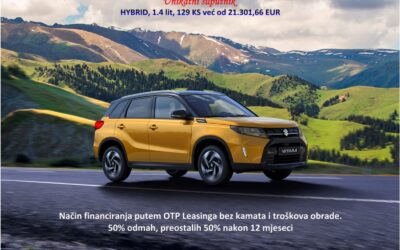Kupnja vozila na dvije rate ili na trećine bez troškova ?  Ništa lakše uz Suzuki i OTP Leasing